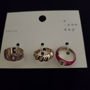 Bundle Ring Woman 6/7/8 3-Pack a new day NWT